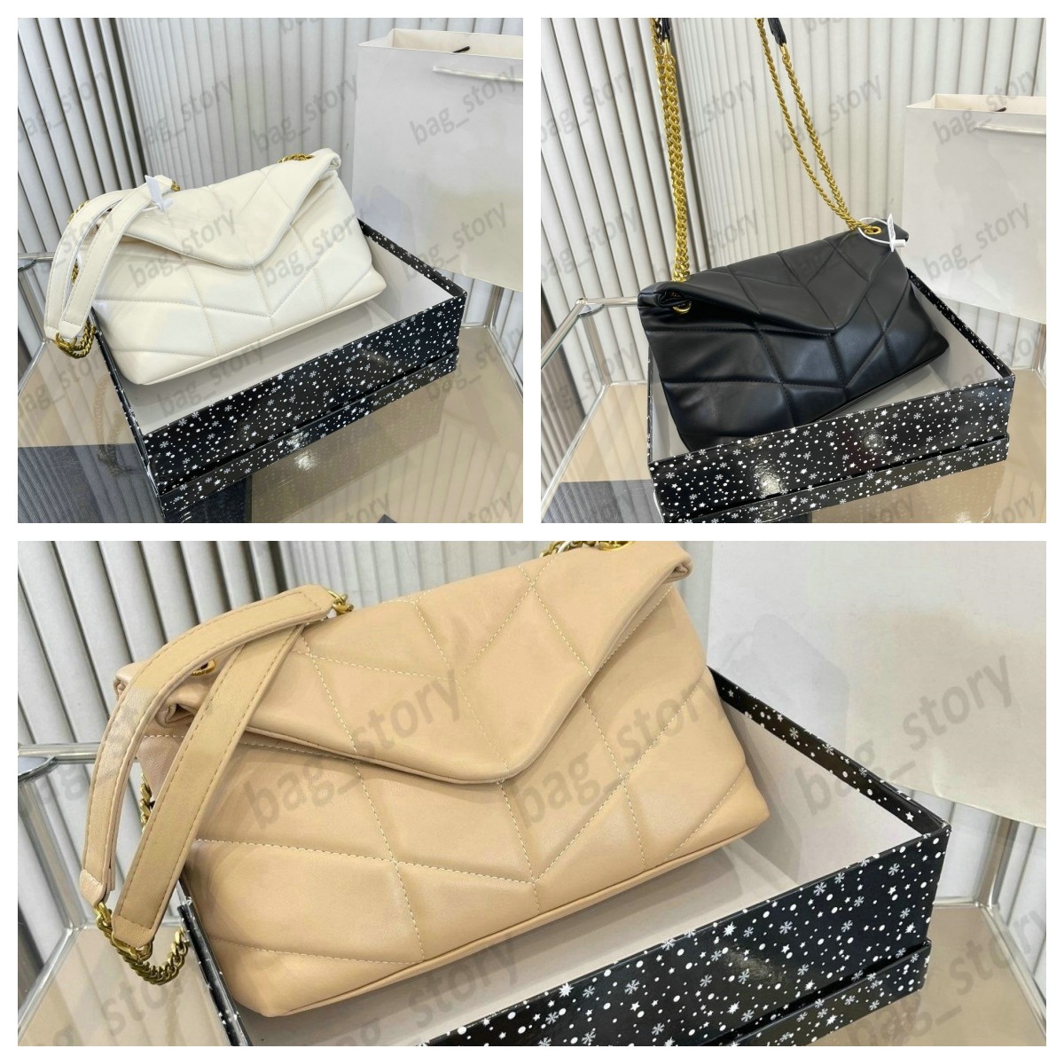 Women Designer Luxury Evening Bags Envelope LOULOU PUFFER CHAIN Bag Brand Classic Flip Leather Shoulder Bags Crossbody Bag, Beige
Women Designer Luxury Evening Bags Envelope LOULOU PUFFER CHAIN Bag Brand Classic Flip Leather Shoulder Bags Crossbody Bag, Beige