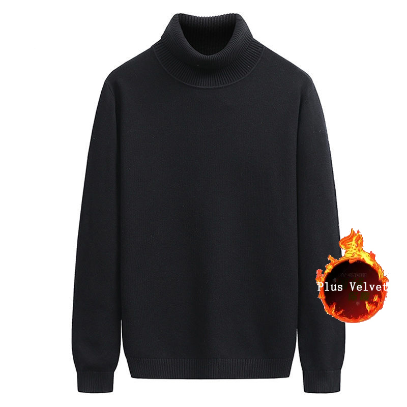 Men's Sweaters Autumn Winter Warm Turtleneck Men's Sweater High Quality Knitting Men Sweater Casual Comfortable Pullover Thick Male Sweater 