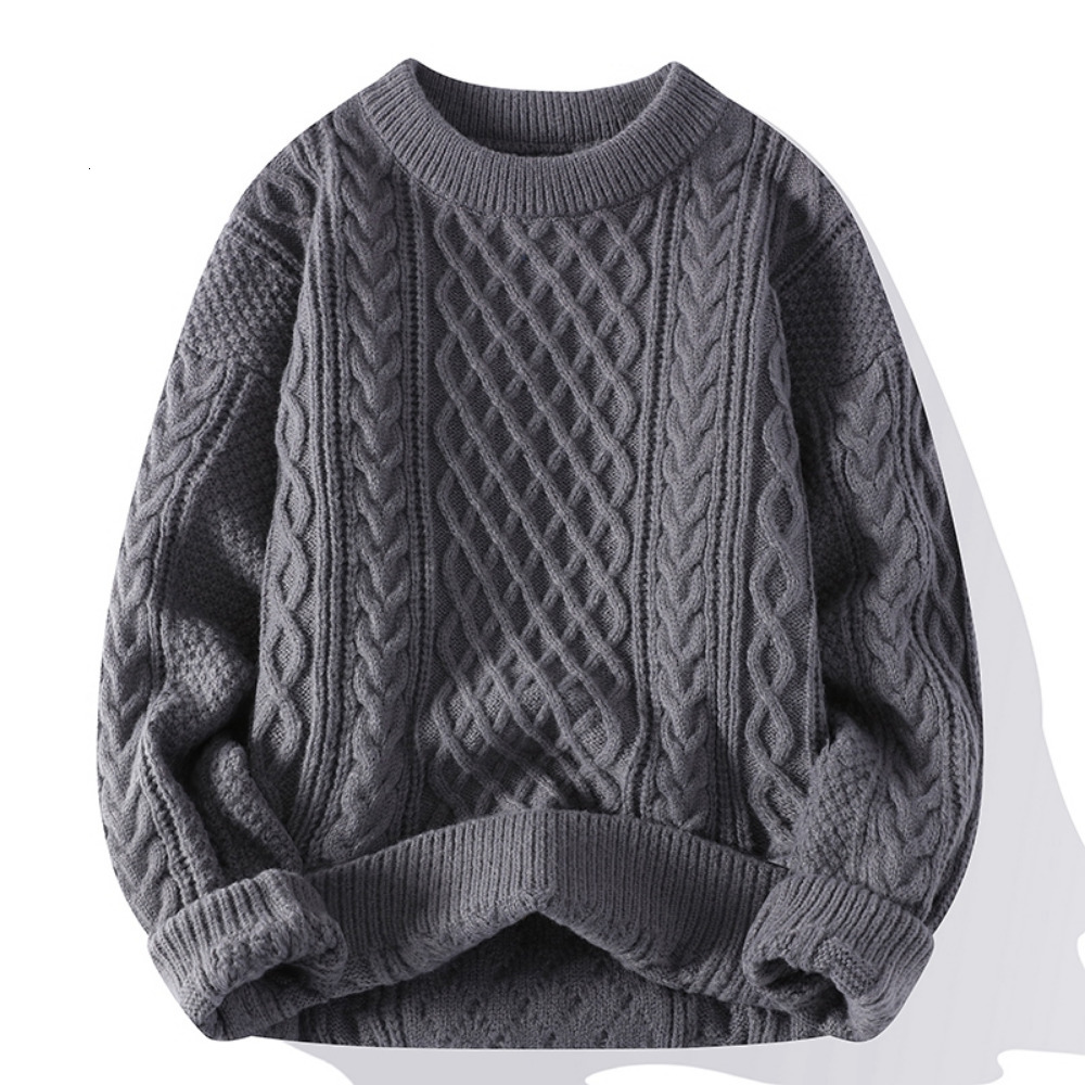 Men's Sweaters Green Sweaters Men Crewneck Sweater Men Pullover Jumpers Fashion Clothing Autumn Winter Tops Men Knitted Sweatshirts 230302