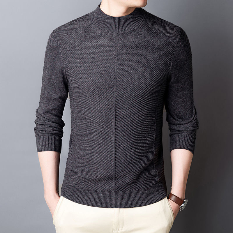 Men's Sweaters Autumn Winter Solid Color Fashion Button Casual Sweaters Man Long Sleeve Korean Style Pullover Male Knitting Vintage Streetwear 23