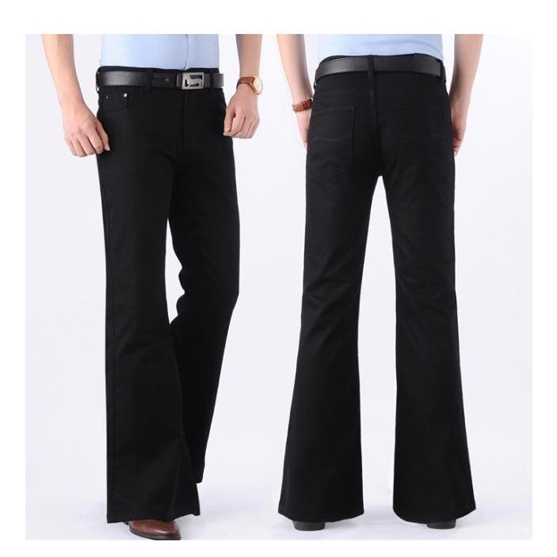 Men's Jeans Men Flared Jeans Thin Summer Nostalgic Vintage Denim Trouser Bottoms 230302