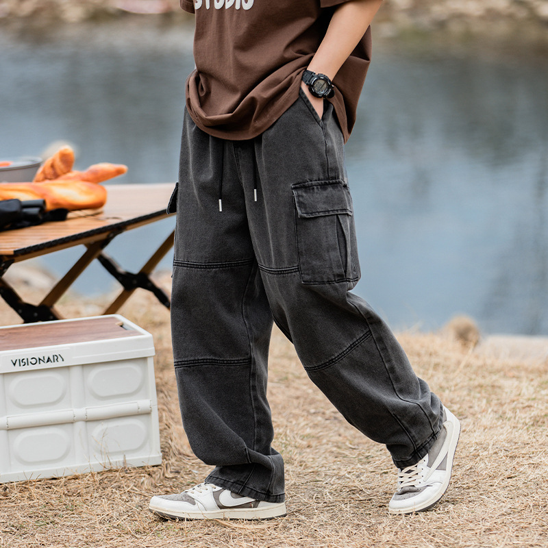 Men' Jeans Baggy Pocket Men Fashion Casual Blue/Black Wide Leg Streetwear Loose Hip Hop Straight Denim Pants Mens Trousers
Men' Jeans Baggy Pocket Men Fashion Casual Blue/Black Wide Leg Streetwear Loose Hip Hop Straight Denim Pants Mens Trousers