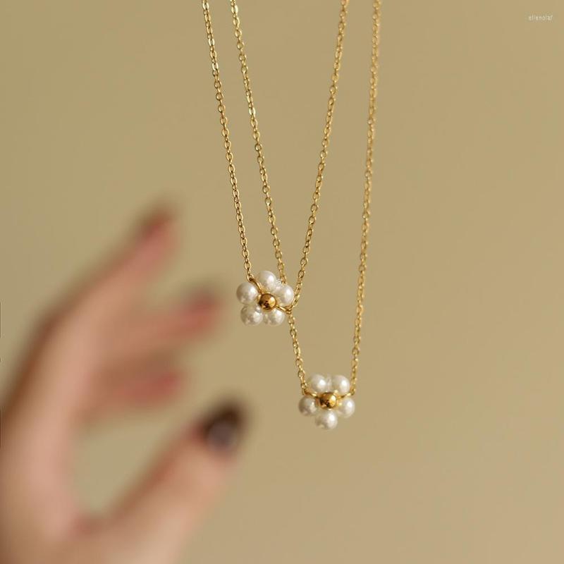 Pendant Necklaces Handmade Pearl Flower Necklace Women Vintage Plated 18K Gold Luxury Elegant Daisy Wedding Bridesmaid Jewelry Accessories
Pendant Necklaces Handmade Pearl Flower Necklace Women Vintage Plated 18K Gold Luxury Elegant Daisy Wedding Bridesmaid Jewelry Accessories