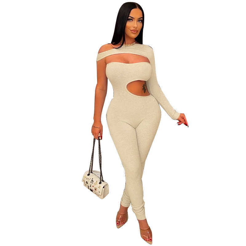 2023 Women's Spring Fashion Bodysuit clubwear halter jumpsuits off shoulder rompers black clothes