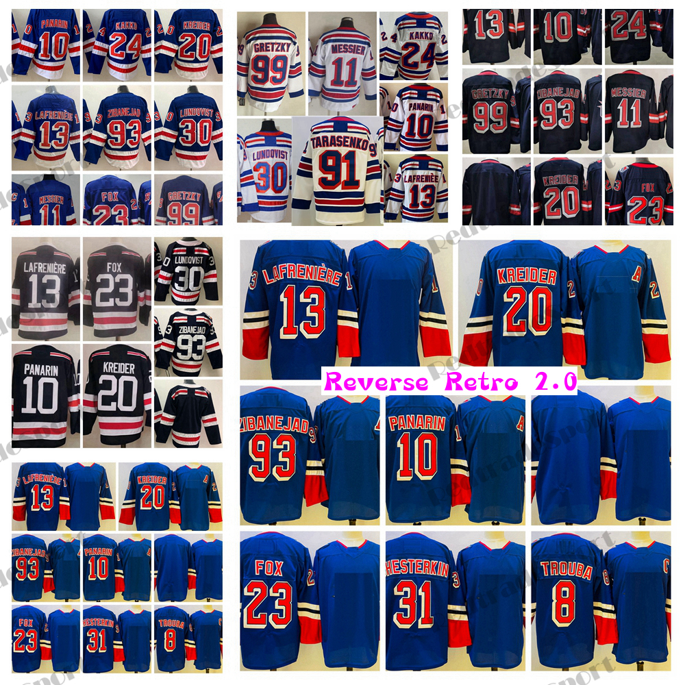 2022 Reverse Retro Hockey Jerseys Tarasenko Trouba Patrick Kane Lafreniere Kakko Shesterkin Artemi Panarin Kreider Zibanejad Adam Fox Lundqvist Gretzky Messier, White
2022 Reverse Retro Hockey Jerseys Tarasenko Trouba Patrick Kane Lafreniere Kakko Shesterkin Artemi Panarin Kreider Zibanejad Adam Fox Lundqvist Gretzky Messier, White