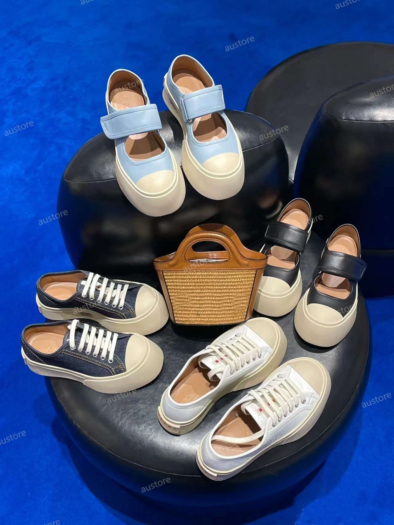 Designer Shoes Black nappa leather Mary Jane sneaker Pablo maryjane sneaker Luxury nappa leather strap Chunky platform Sole Size 35-40, Color2
Designer Shoes Black nappa leather Mary Jane sneaker Pablo maryjane sneaker Luxury nappa leather strap Chunky platform Sole Size 35-40, Color2