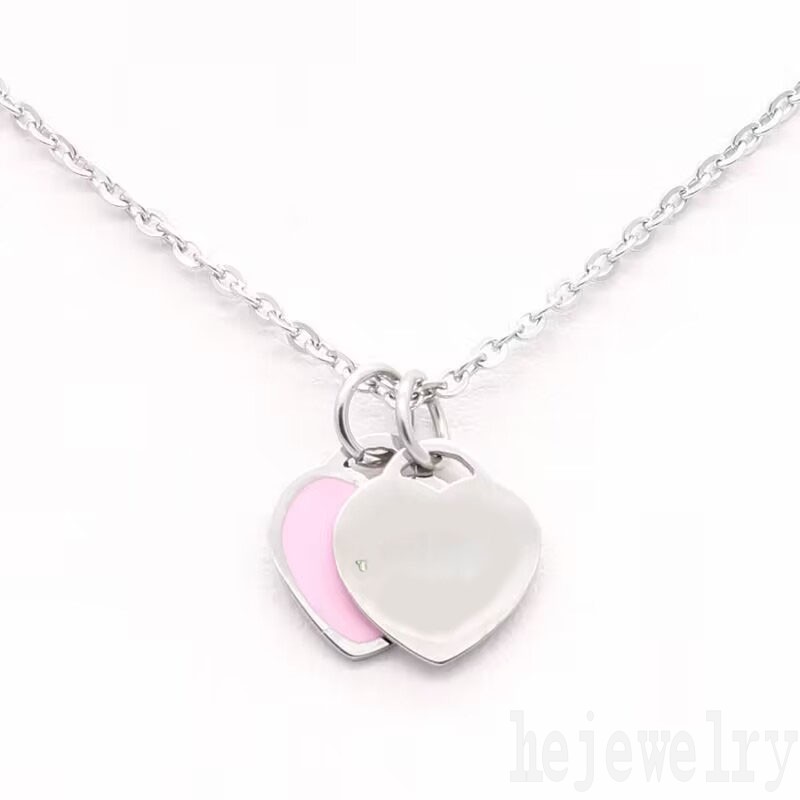 Multicolour enamel t double heart designer necklace letter jewelry red tag silver plated mens chain love please return to pendant necklaces for women ZB005 H1
Multicolour enamel t double heart designer necklace letter jewelry red tag silver plated mens chain love please return to pendant necklaces for women ZB005 H1