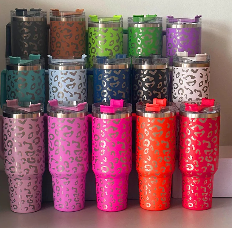 40oz Leopard print Reusable Tumbler with Handle and Straw Stainless Steel Insulated Travel Mug Tumbler Insulated Tumblers Keep Drinks Cold 0302, Orange
40oz Leopard print Reusable Tumbler with Handle and Straw Stainless Steel Insulated Travel Mug Tumbler Insulated Tumblers Keep Drinks Cold 0302, Orange
