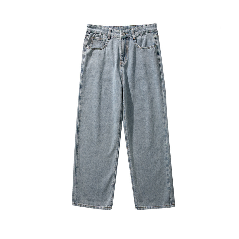 Men's Jeans 5 Colors Straight Leg Baggy Jeans for Men Classic Simple Retro Comfort Casual Fashion Streetwear Male Wide Leg Denim Trousers 230302