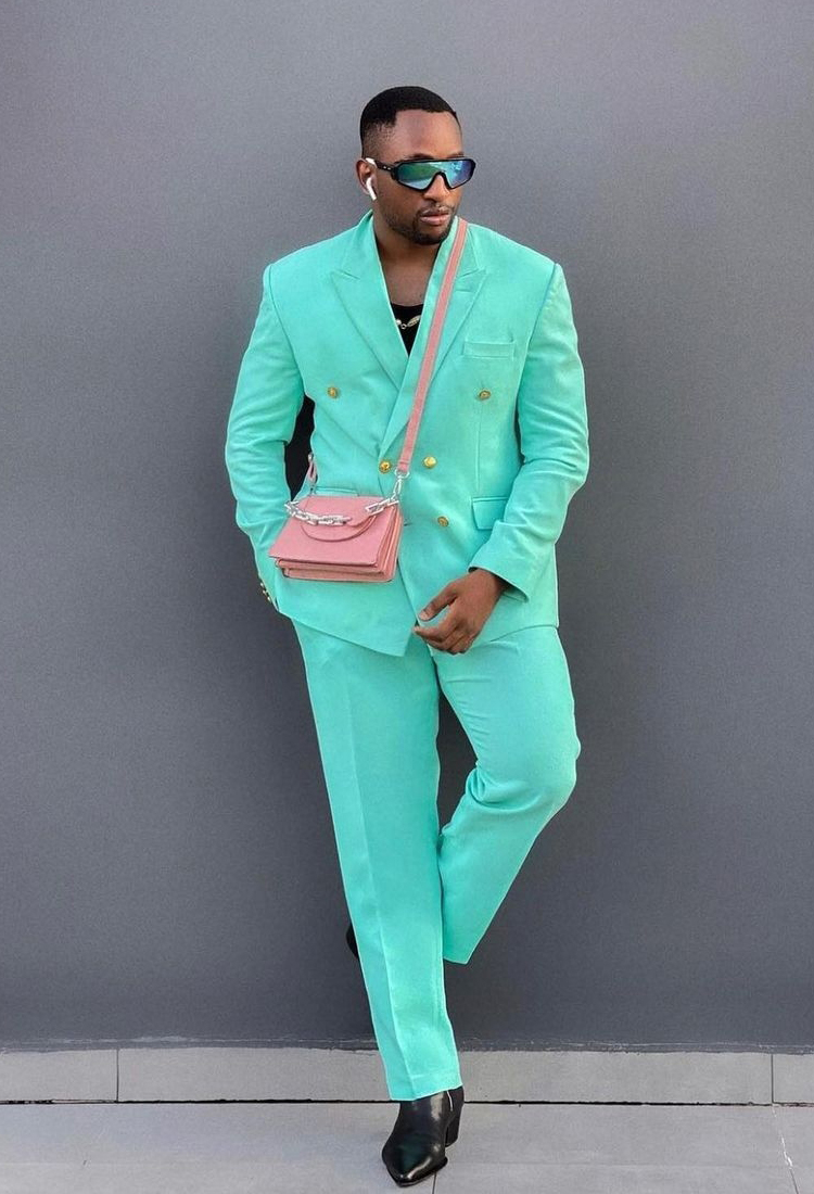 Summer Mint Green Mens Tuxedos Double Breasted Tailored Groom Party Prom Coat Business Wear Outfit 2 Pieces