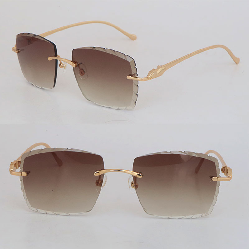 Fashion Metal Rimless 0061O Sunglasses for Women Designer Diamond Cut Sun Glasses Protection Outdoor Design Gold Sunglass Optical Size 60-18-135MM
Fashion Metal Rimless 0061O Sunglasses for Women Designer Diamond Cut Sun Glasses Protection Outdoor Design Gold Sunglass Optical Size 60-18-135MM