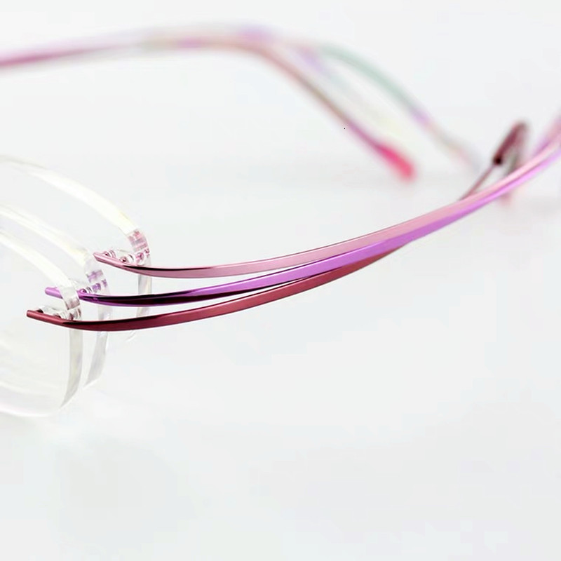 Sunglasses Frames Pure Eyeglasses Rimless flexible Optical Frame Prescription Spectacle Frameless Glasses Eye glasses 010 Line Temple 230302