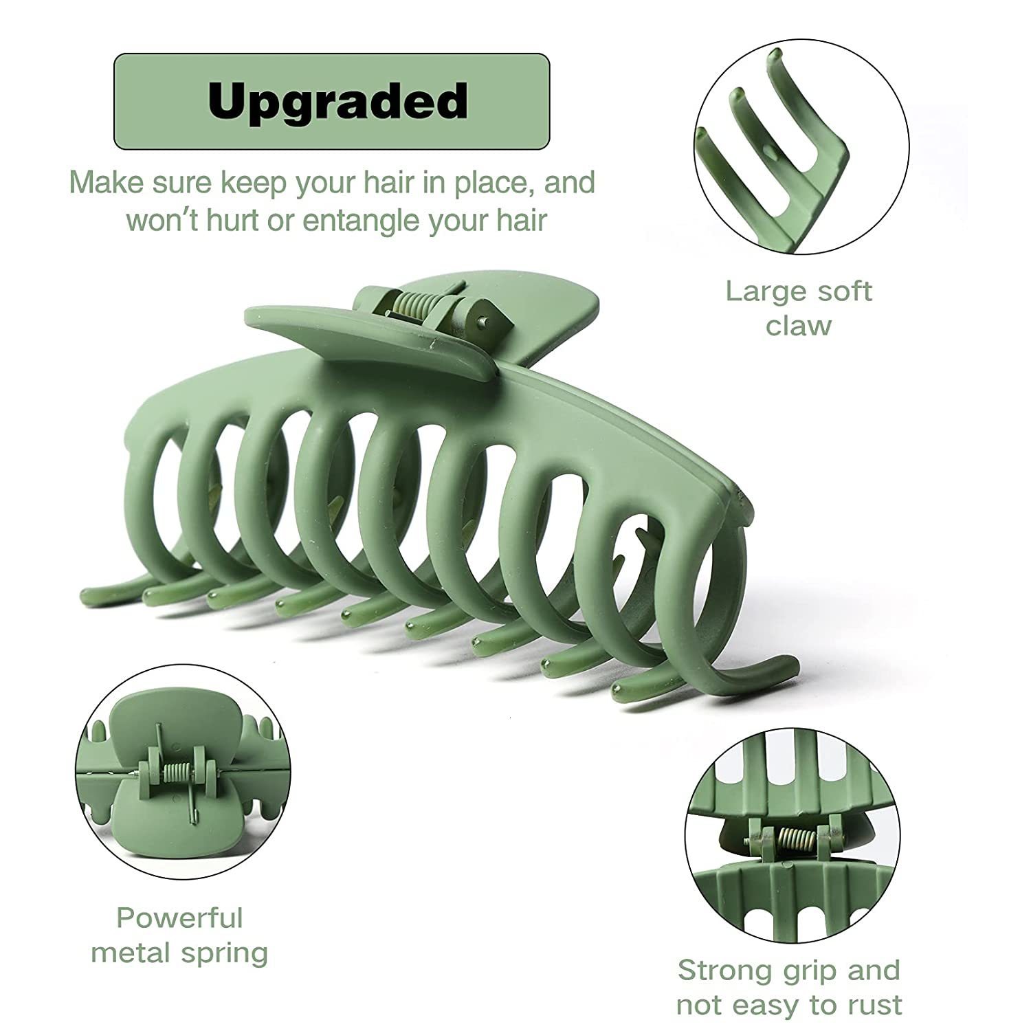 Hair Clips Barrettes 12 Pack Hair Claw Clips 4.33 Inches Nonslip Large Matte Hair Clamps for Long HairHair Accessories for Women 230302