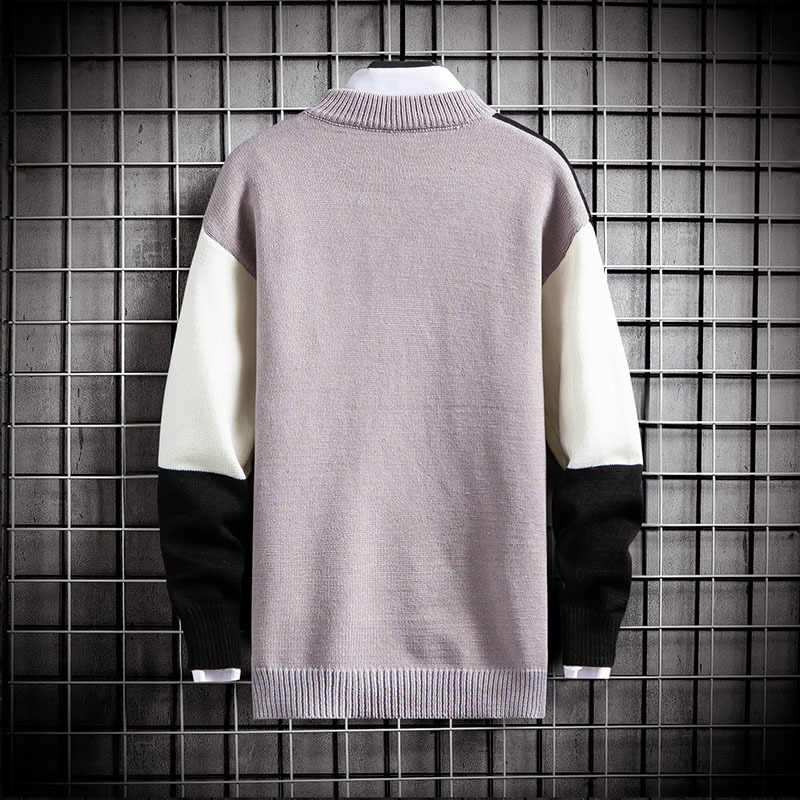 Men's Sweaters Spring Autumn Patchwork Jumper Mens Sweater Winter Clothes Mens Sweaters Pullover Men's Jumpers Korean Clothes M-5XL 230302