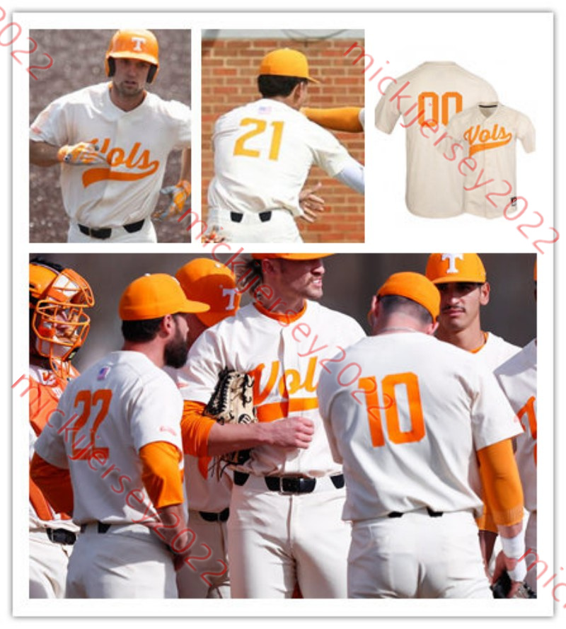 Yan Gomes Todd Helton 2023 CWS Volunteers Baseball Matt Duffy Eric Gilliam Alex Sosnowski Reed Fell Tony Vitello Custom Tennessee Jersey