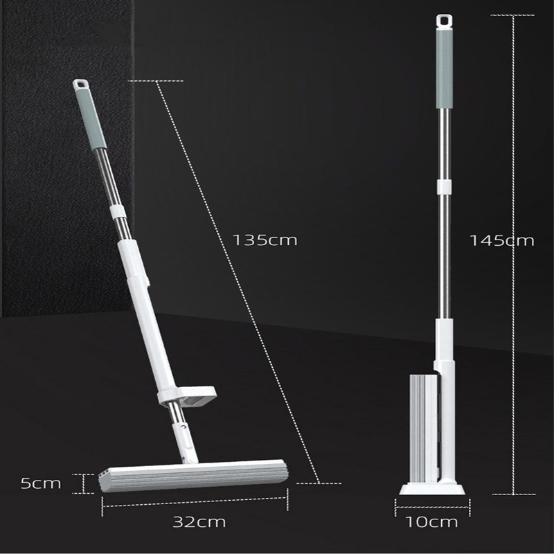 Mops Squeeze Magic Self-Cleaning Water Washing Collodion Balai or No-hand Wringer Mop Kit Household Cleaning 230302