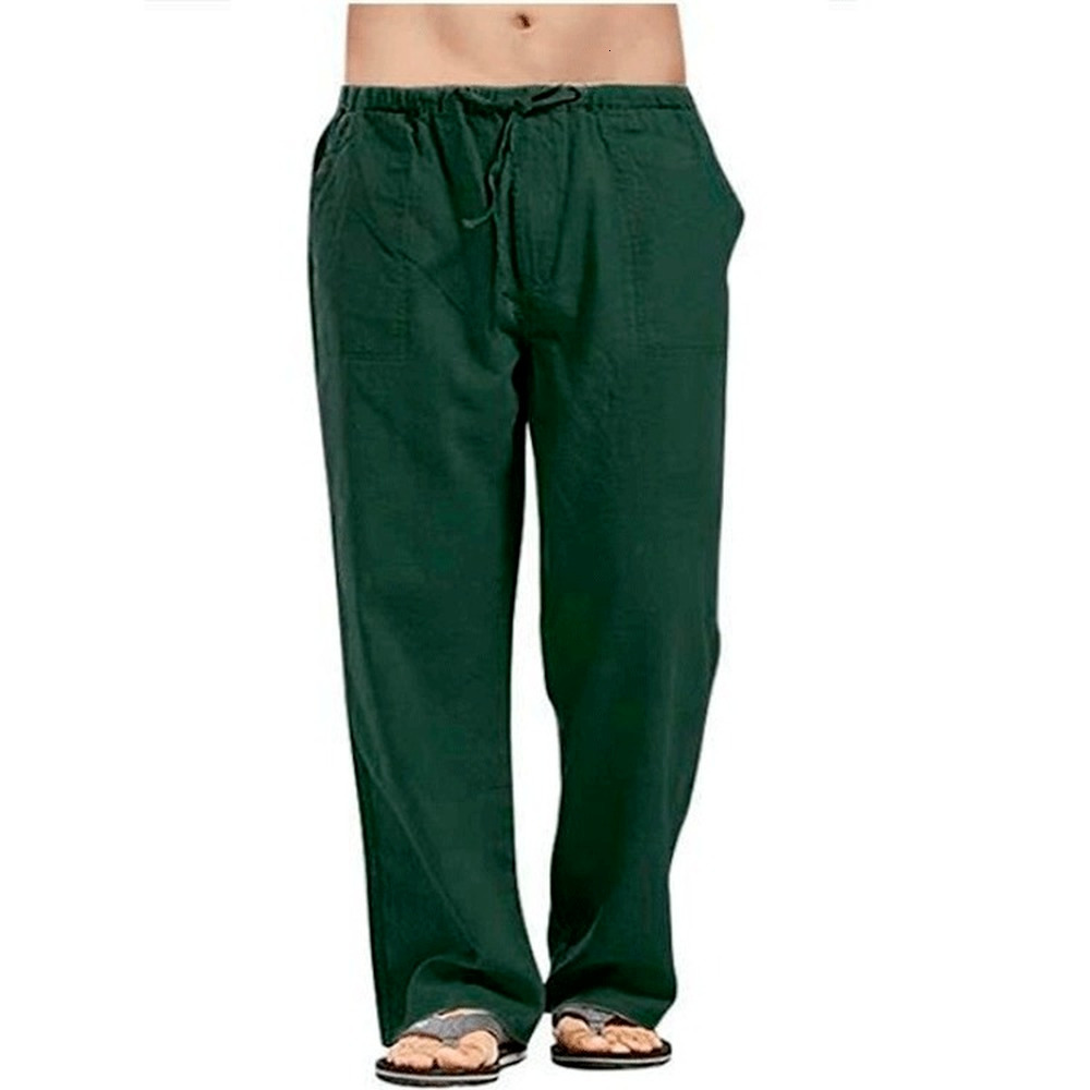 Men's Pants Cotton Linen Plus Size Men's Pants Breathable Pants Classic Casual Jogger Trousers 230302