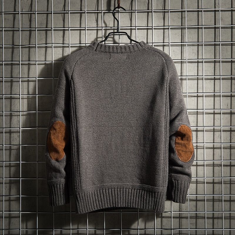 Men's Sweaters Stylish Solid Color O-Neck Knitted All-match Sweater Men's Clothing Autumn Oversized Casual Pullovers Korean Tops 230302