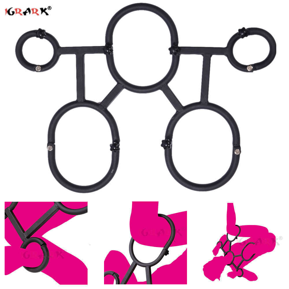 Jouets Sex Toys Vibrator SM Tools Split-leg érotique Flirting Meubles pour femmes Collier BDSM Bondage Gear Set HandsOffs