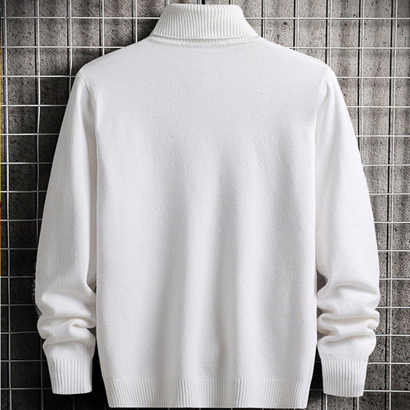 Men's Sweaters Spring Autumn Acrylic Men's Sweater Turtleneck Long Sleeve Pullover Knitted Solid Slim Thin Korean Style Fashion Casual Sweat