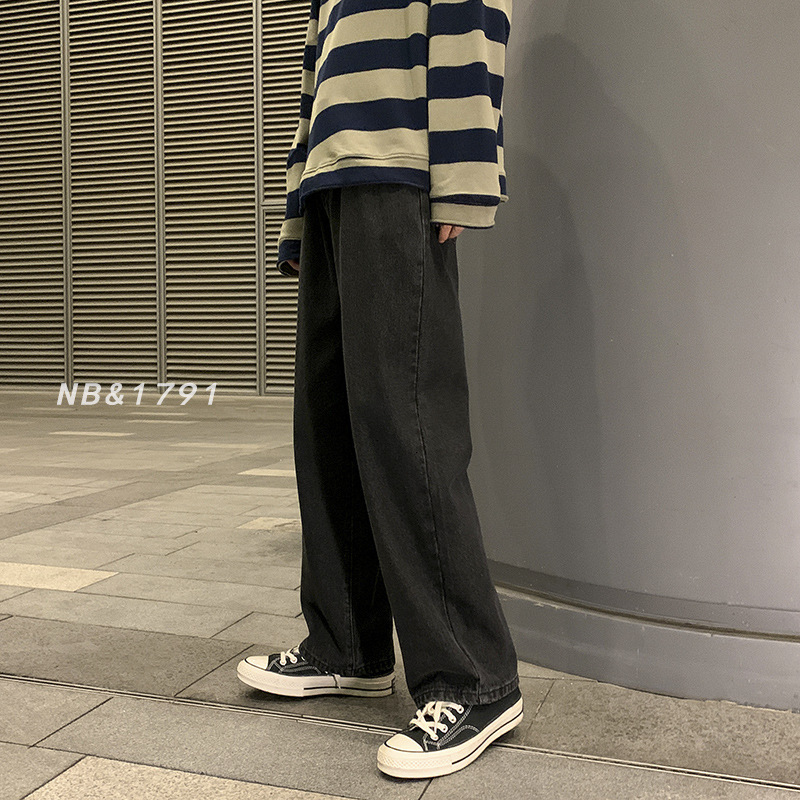 Men's Jeans 5 Colors Straight Leg Baggy Jeans for Men Classic Simple Retro Comfort Casual Fashion Streetwear Male Wide Leg Denim Trousers 230302
