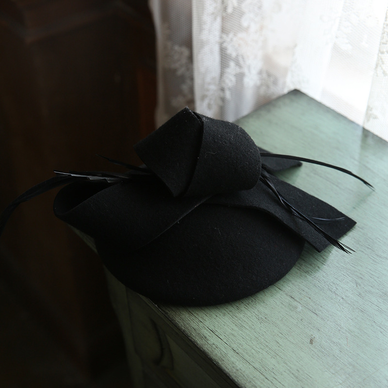 Hair Clips Barrettes Women Chic Fascinator Hat Cocktail Wedding Church Headpiece kentucky Headwear Feather Hair Accessories 100% Wool Felt Fascinator 
