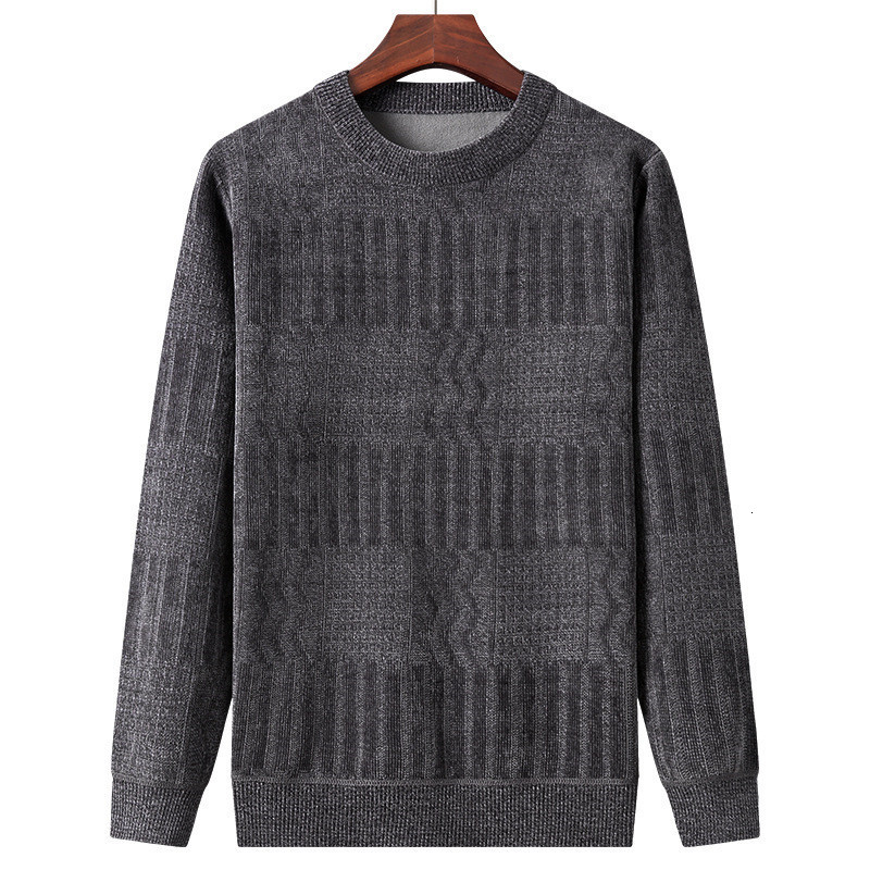 Men's Sweaters Fleece Sweater Men Long Sleeve O-neck Warm Soft Winter and Autumn Clothing Loose Thick Male Sweater Pullover Knitwear 230302