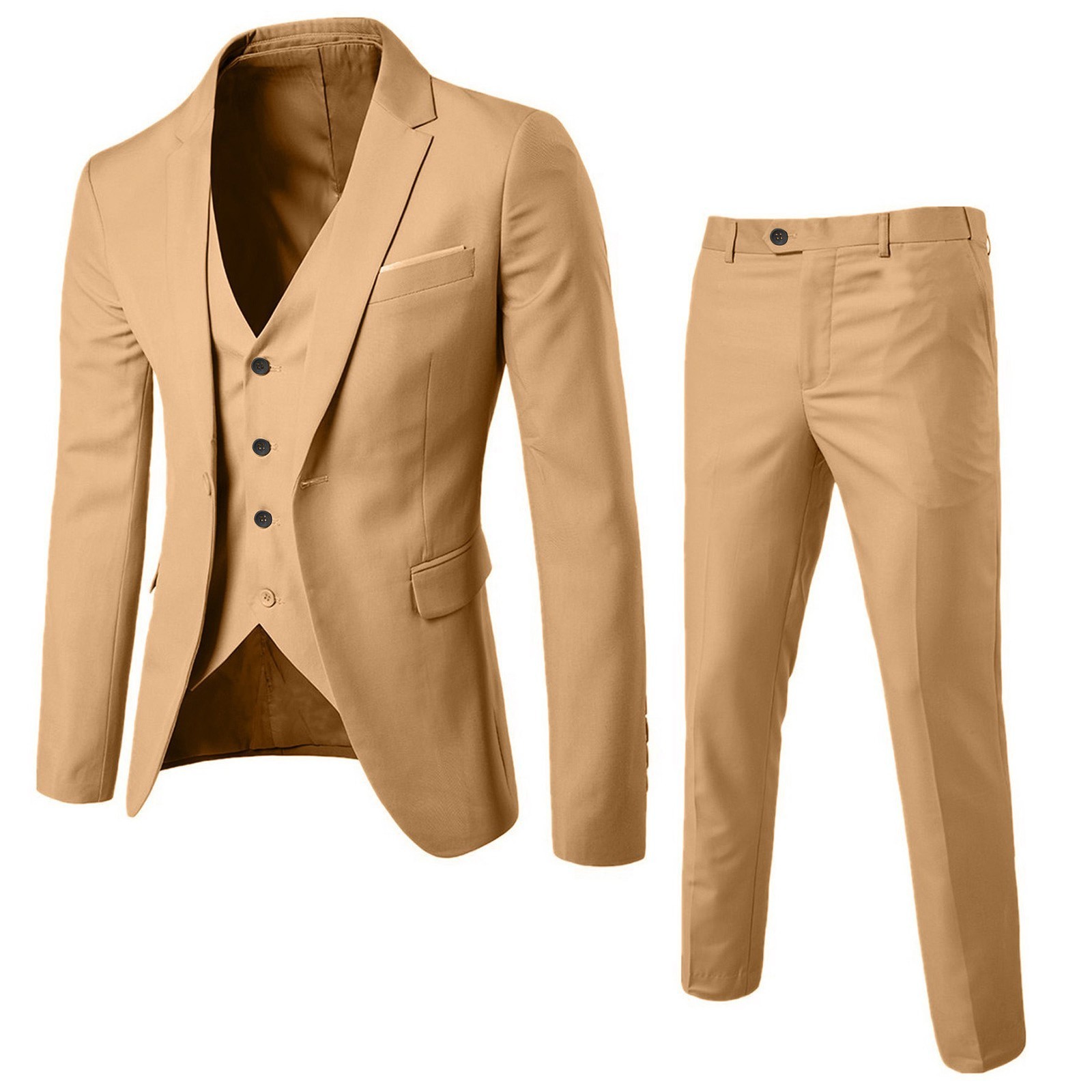 Men's Suits Blazers Male Slim Formal 3pcs Suits Men Wedding Prom Suit Tuxedo Fit Men Business Work Wear Suit Groom Jacketpantsvest 230301