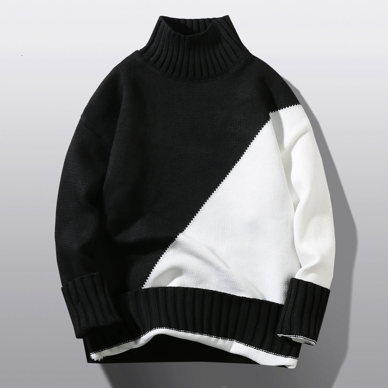 Men's Sweaters autumn and winter men's sweater color matching comfortable warm round neck long sleeve casual all-match knitted top 230302