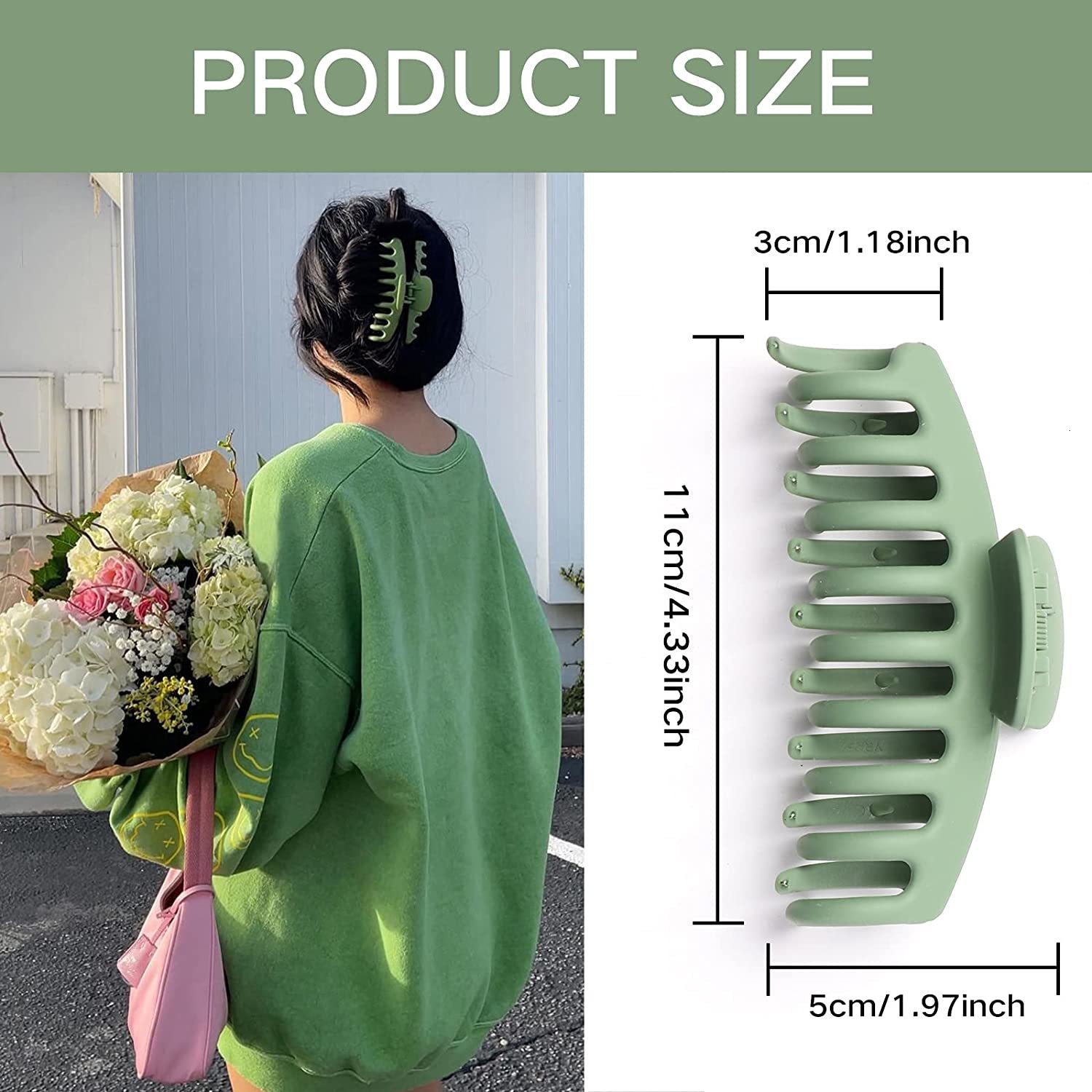 Hair Clips Barrettes 12 Pack Hair Claw Clips 4.33 Inches Nonslip Large Matte Hair Clamps for Long HairHair Accessories for Women 230302