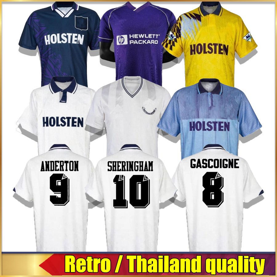 92 94 98 99 Tottenham Newest soccer jerseys Retro BALE spurs Klinsmann GASCOIGNE ANDERTON SHERINGHAM 91 92 94 95 classic Vintage football SHIRT top thai quality, 01
92 94 98 99 Tottenham Newest soccer jerseys Retro BALE spurs Klinsmann GASCOIGNE ANDERTON SHERINGHAM 91 92 94 95 classic Vintage football SHIRT top thai quality, 01