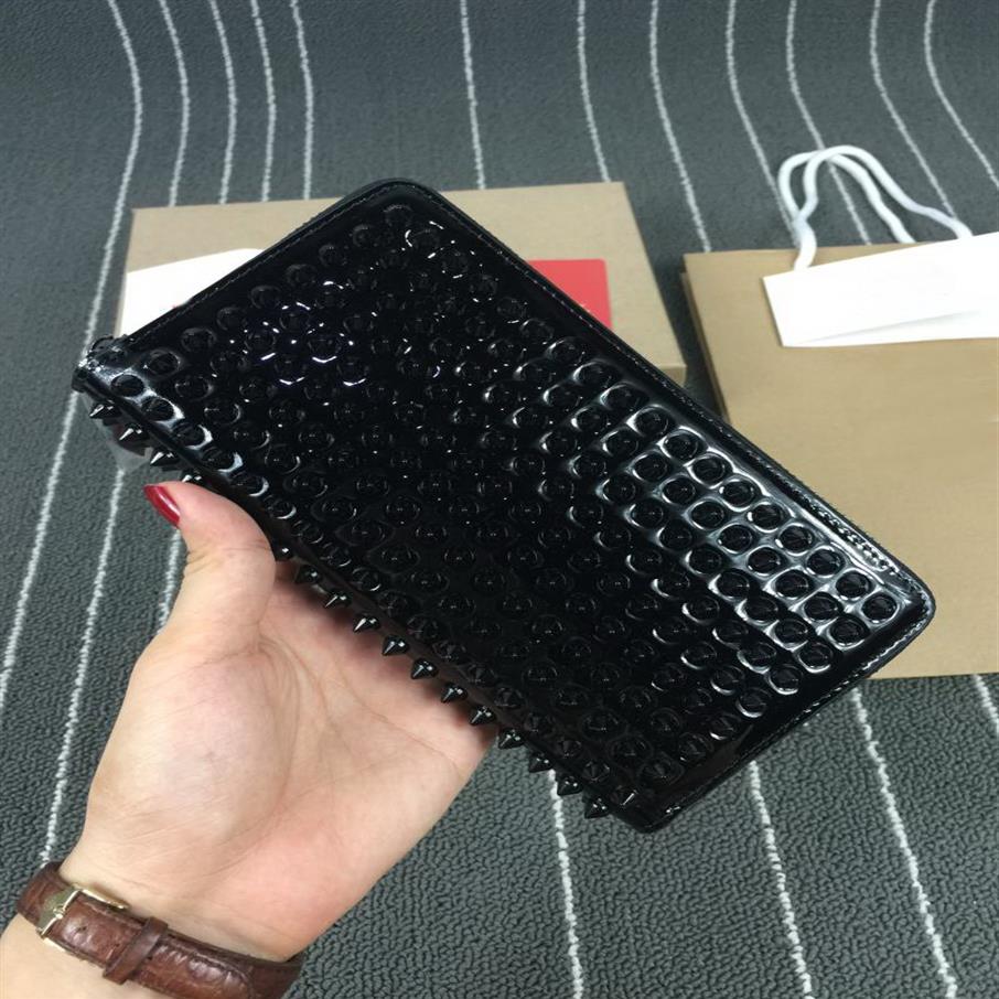 Men Women Long Wallets full grain genuine leather Holders original colorful rivets clut bag zipper wallet purse With Box287A
Men Women Long Wallets full grain genuine leather Holders original colorful rivets clut bag zipper wallet purse With Box287A