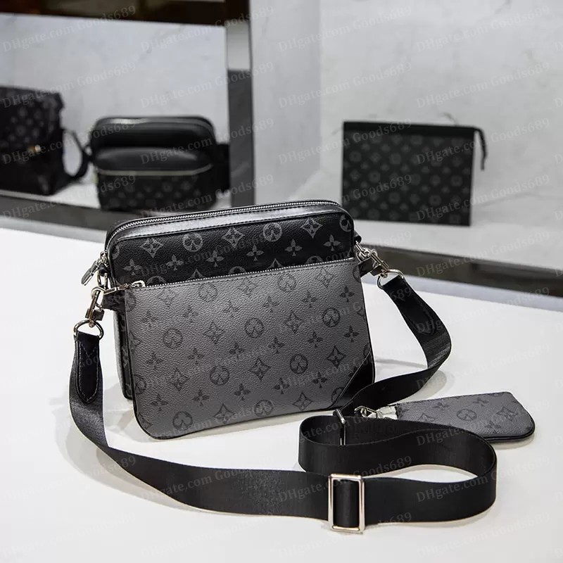 Designer Luxury 3pcs Sets Shoulder Bag Men Women Fashion Black Flower Crossbody Bags Leather Purses Woman Handbags Wallet Shopping Tote Handbag Purse
Designer Luxury 3pcs Sets Shoulder Bag Men Women Fashion Black Flower Crossbody Bags Leather Purses Woman Handbags Wallet Shopping Tote Handbag Purse