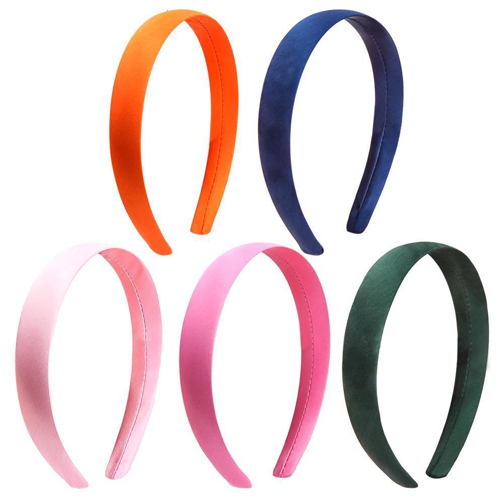 Headbands 33pcs 1.5cm 2cm Satin Headbands Colored Adult Kids Ribbon Hairband Women Covered Hair Band Multicolor Girl Headwear Accessories 230302