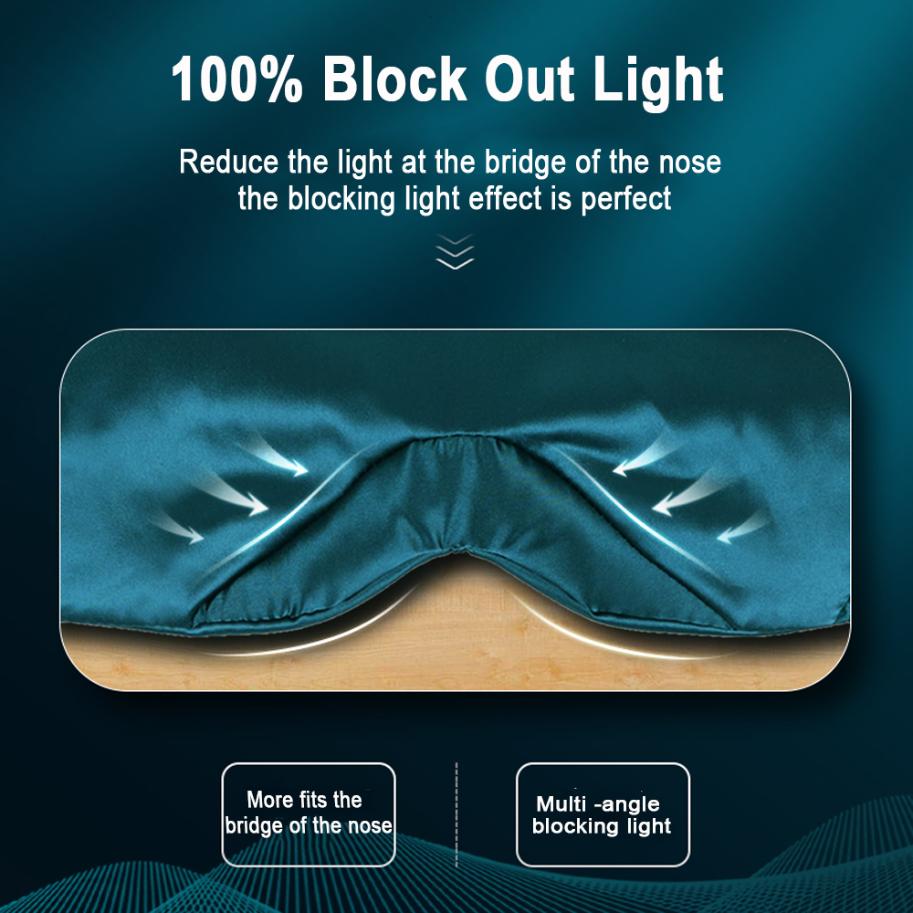 Ear Care Supply 100% Mulberry Silk Sleeping Mask Large Eye Cover Face Sleep Mask Soft Eye Patch Blackout Blindfold Eyeshade Sleeping Aid Bandage 23030