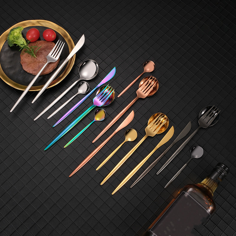 24PCS Black Western Dinnerware Set Stainless Steel Cutlery Set Fork Knife Spoon Tableware Set Flatware Set Silverware Set
24PCS Black Western Dinnerware Set Stainless Steel Cutlery Set Fork Knife Spoon Tableware Set Flatware Set Silverware Set