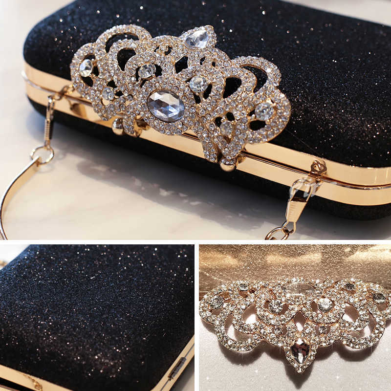 Evening Bags Meloke nova moda lantejoulas esfrega embreagem sacos de noite das mulheres que bling dia embraiagens ouro bolsa casamento feminino mn2023