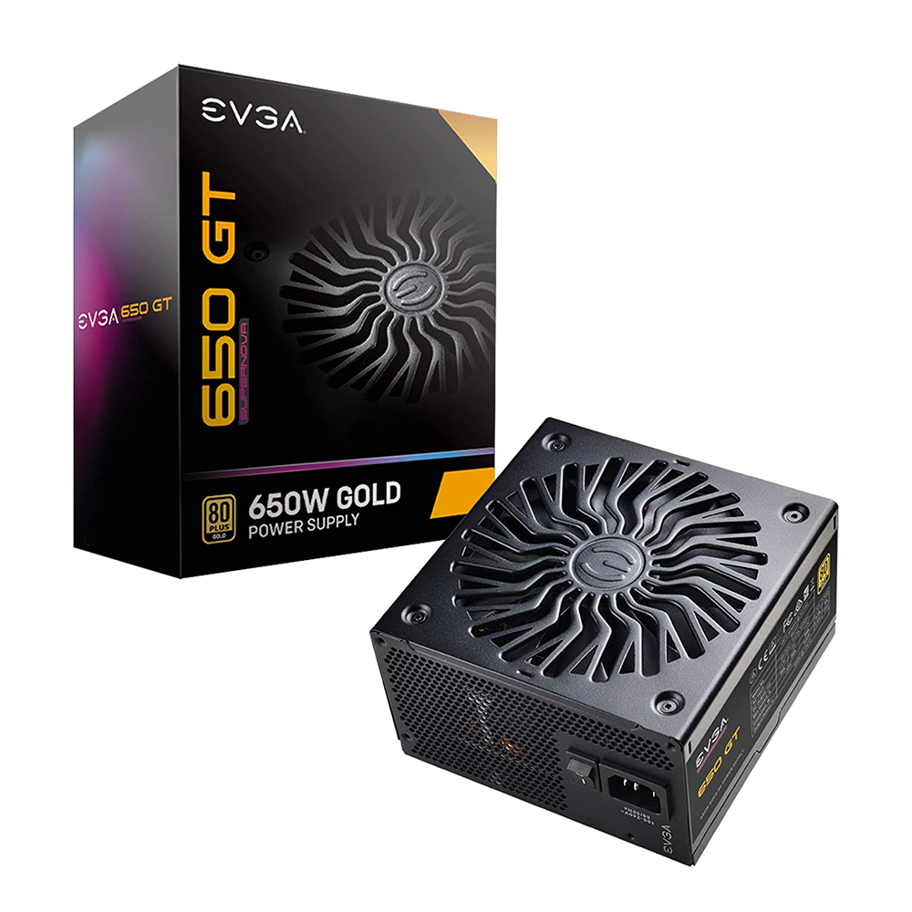 EVGA SuperNOVA 650 GT, 80 Plus Gold 650W, Auto Eco Mode with FDB Fan, Includes Power ON Self Tester, Compact 150mm Size, Power Supply 220-GT-0650-Y1
EVGA SuperNOVA 650 GT, 80 Plus Gold 650W, Auto Eco Mode with FDB Fan, Includes Power ON Self Tester, Compact 150mm Size, Power Supply 220-GT-0650-Y1