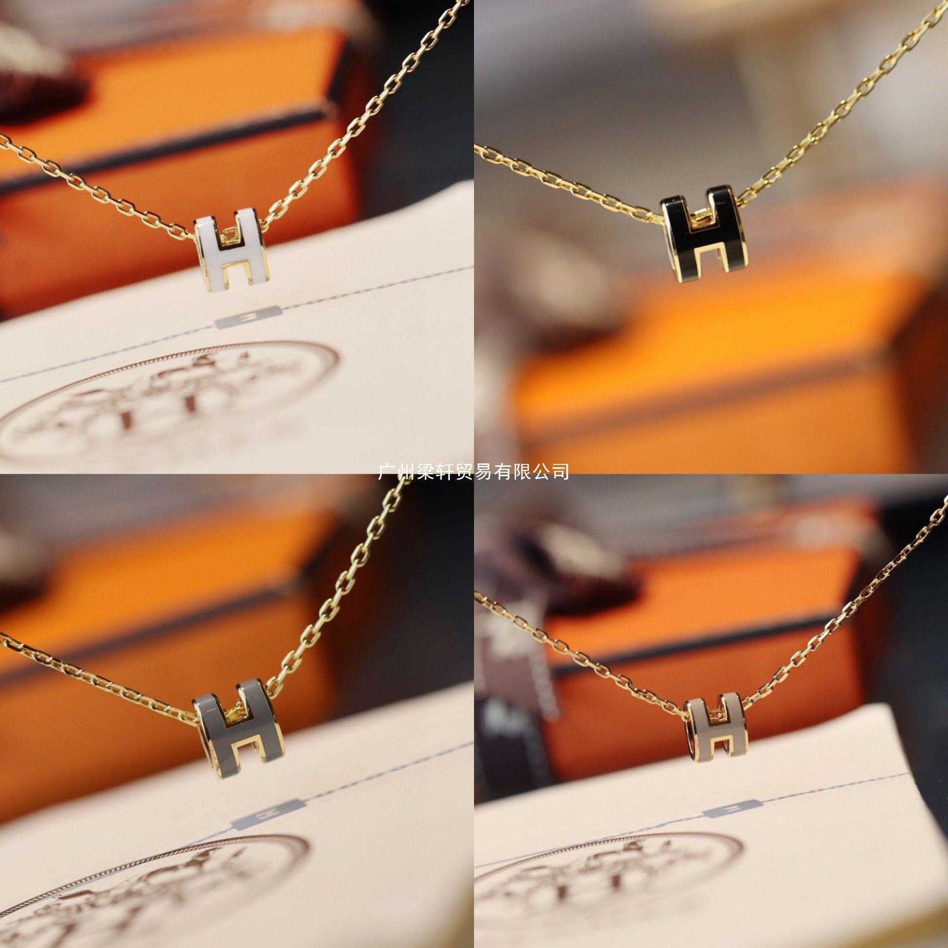 V gold H necklace mini POPH black and white milk tea enamel lacquered collarbone chain
V gold H necklace mini POPH black and white milk tea enamel lacquered collarbone chain