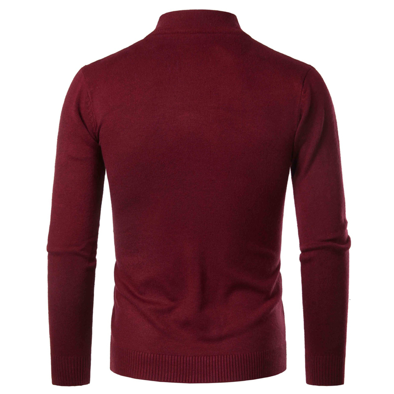 Men's Sweaters Men High Neck Turtleneck Cashmere Knitwear Autumn Winter Thick Warm Sweater Male Slim Pullover Casual Solid Long Sleeves Tops 2303