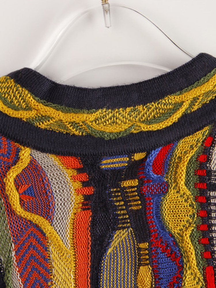 Women's Knits Tees XFPV Autumn Fashion Casual V Neck Long Sleeve Loose Multicolor Striped Slim Cardigan Kniited sweater Woman SM11890 230302