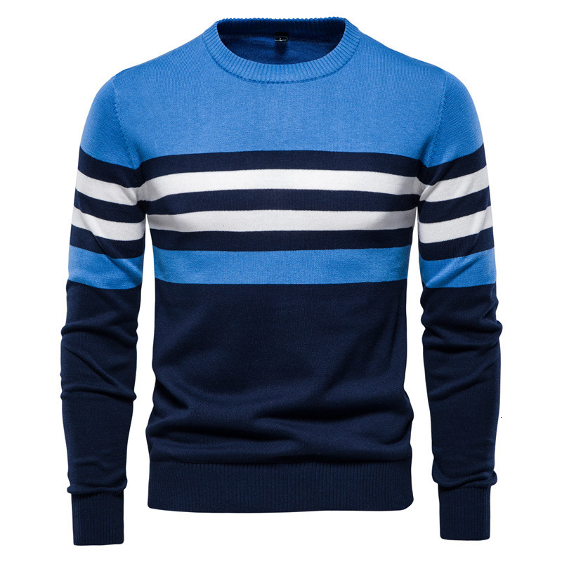 Men's Sweaters Sweater Men Pullover Cotton Striped Sweaters Male Autumn Winter Fashion Jersey Mens Sweaters Basic Boy Jumpers Plus Size 5XL 23030