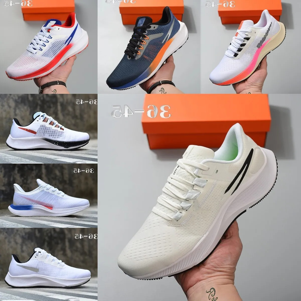 

Casual Shoes Designer ZOOM Pegasus 37 38 Running Shoes Blue Ribbon Royal Triple Black Nathan Bell Game Barely Rose White Metallic Silver Men Women M01