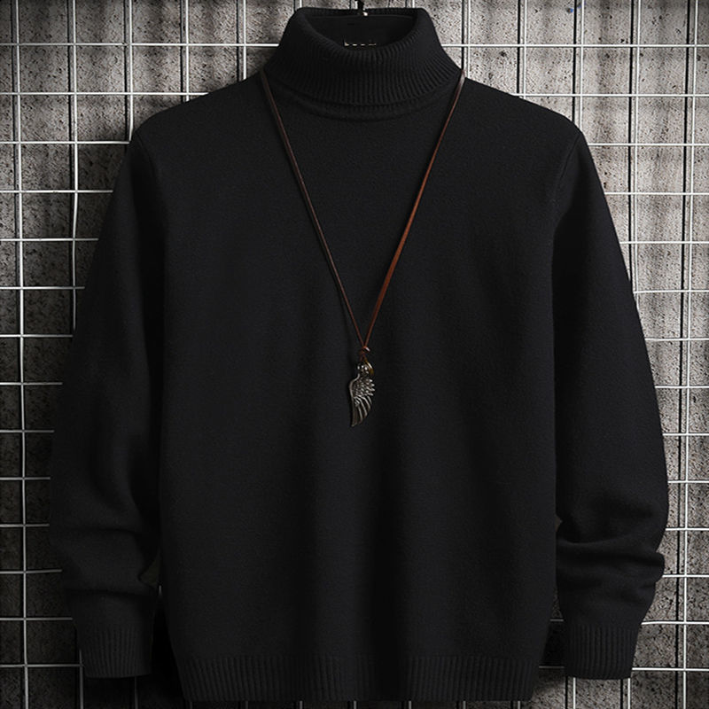 Men's Sweaters Spring Autumn Acrylic Men's Sweater Turtleneck Long Sleeve Pullover Knitted Solid Slim Thin Korean Style Fashion Casual Sweat