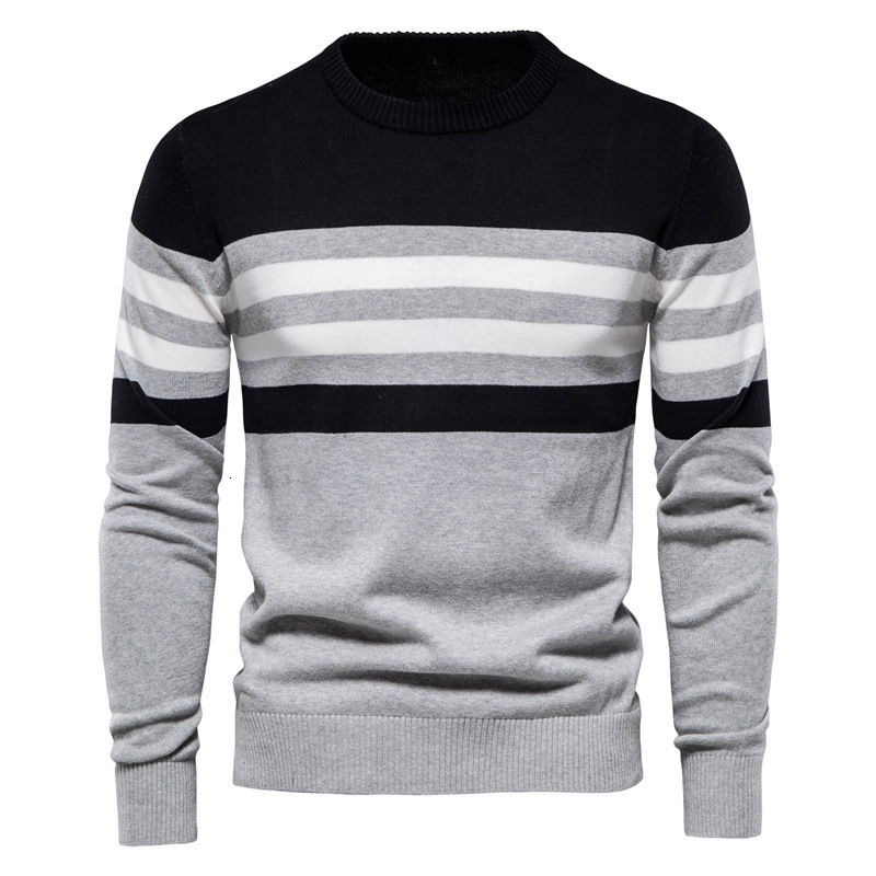Men's Sweaters Sweater Men Pullover Cotton Striped Sweaters Male Autumn Winter Fashion Jersey Mens Sweaters Basic Boy Jumpers Plus Size 5XL 23030
