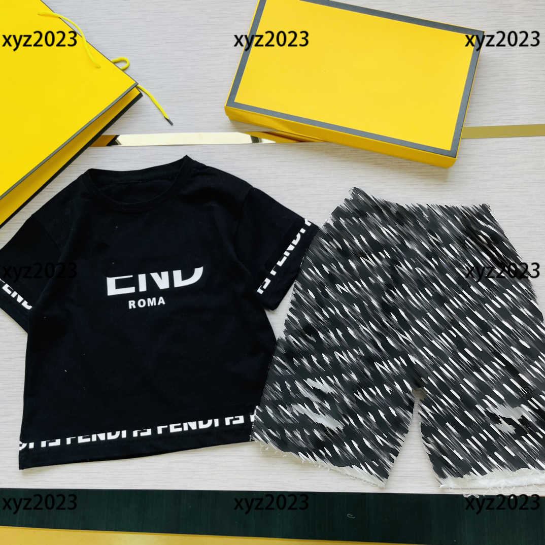 KIds Clothes Child Sets Baby 2pcs Letter-printed T-shirt and ripped shorts Summer outdoors Tracksuit SIZE -160 CM Mar01, Black
KIds Clothes Child Sets Baby 2pcs Letter-printed T-shirt and ripped shorts Summer outdoors Tracksuit SIZE -160 CM Mar01, Black