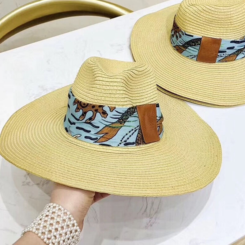 Striking Colored Ribbon Wide Brim Hats Women Dome Loose Straw Hats Summer Female Beach Lazy Sun Caps