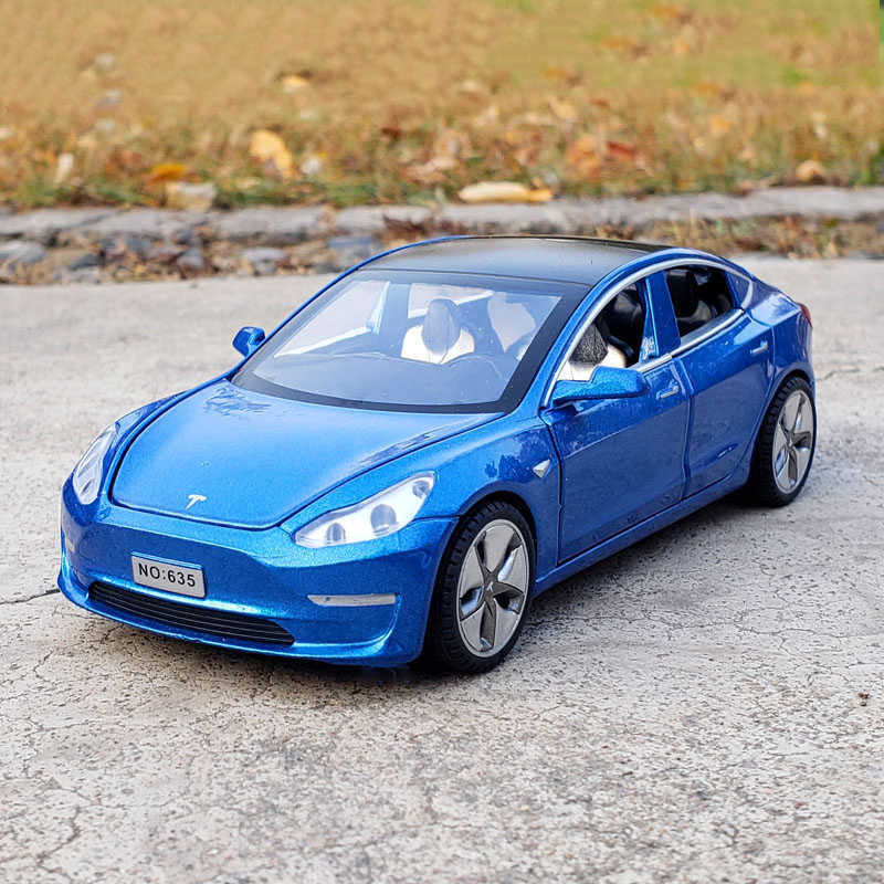 Diecast Model Cars New 1 32 Tesla MODEL 3 Alloy Car Model Diecasts Toy Vehicles Toy Cars Free Shipping Kid Toys For Children Gifts Boy ToyJ230228