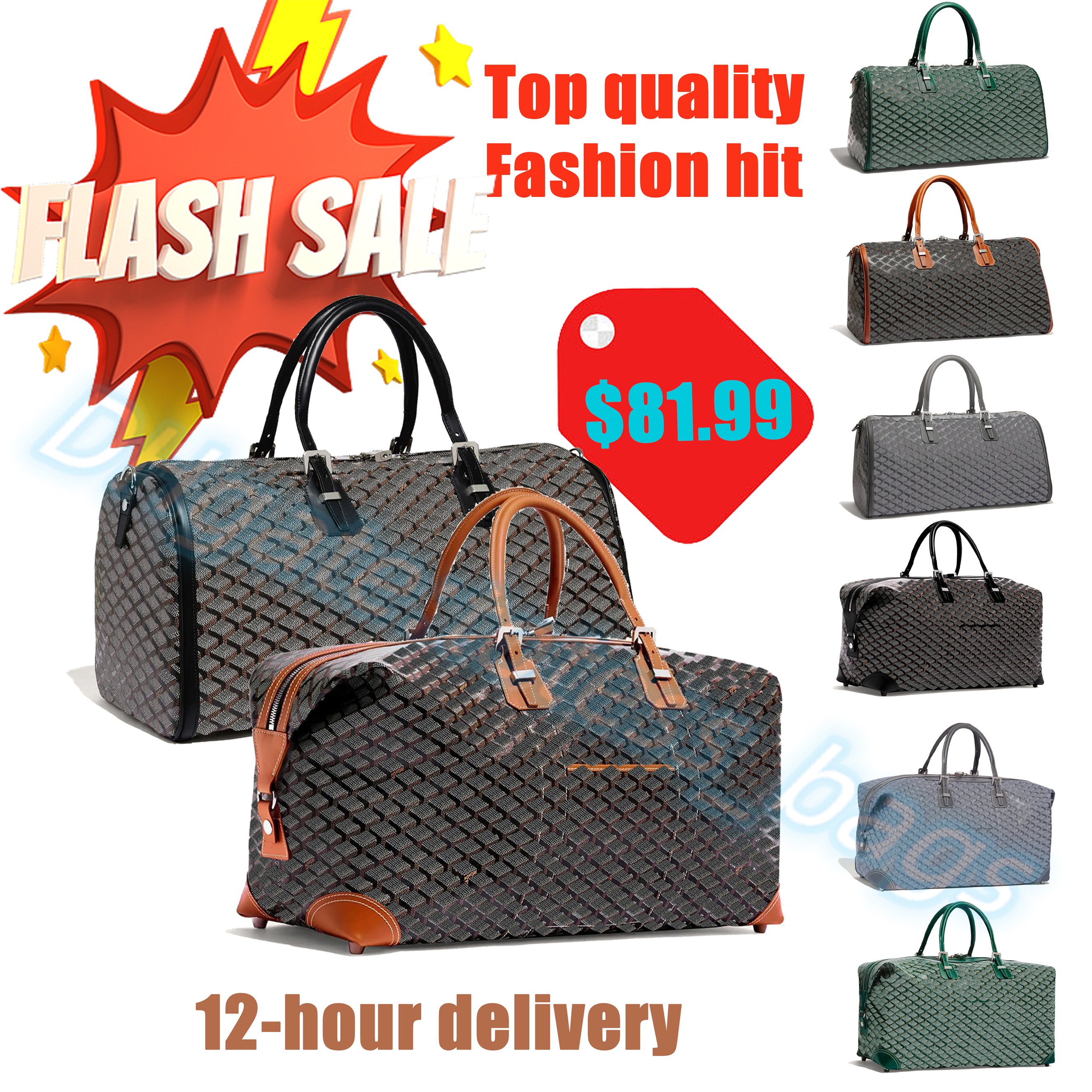 Fashion Organize large travel bag Luxury Designer Goya BOEING luggage duffle keepall weekend women's mens handbag real Leather tote Shoulder crossBody duffel Bag, Black+brown-55 cm
Fashion Organize large travel bag Luxury Designer Goya BOEING luggage duffle keepall weekend women's mens handbag real Leather tote Shoulder crossBody duffel Bag, Black+brown-55 cm