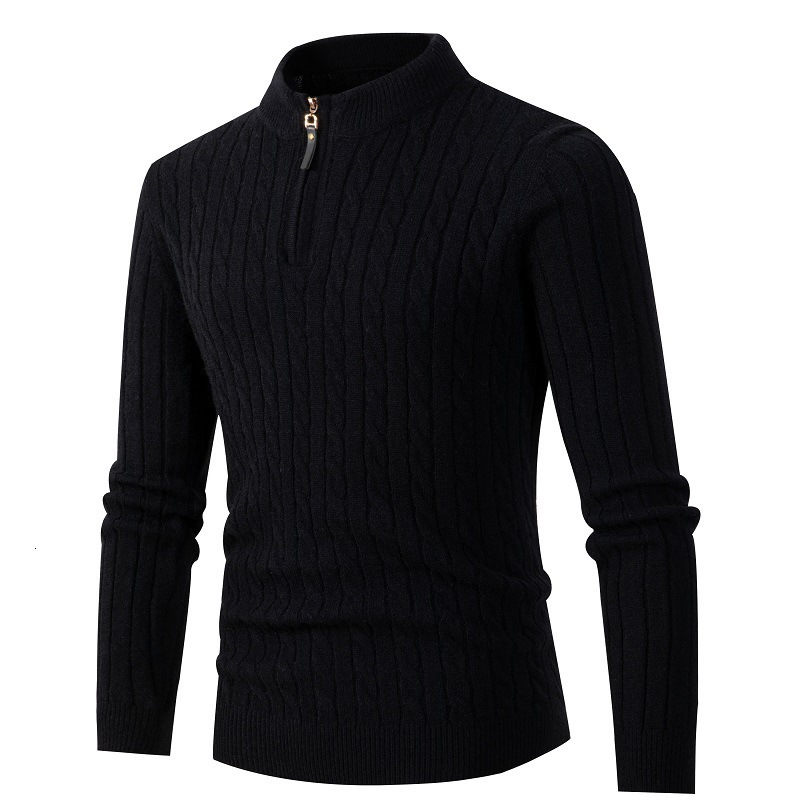 Men's Sweaters Sweater Men Pullover Mens Knitted Business Sweater Casual Zipper Sweater for Men Autumn Winter Fashion Warm Mens Pullover 230302